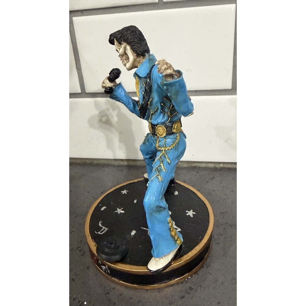 Elvis Skeleton Skull  STILL ROCKIN" The King Figurine Figure Halloween *READ* - Picture 7 of 9